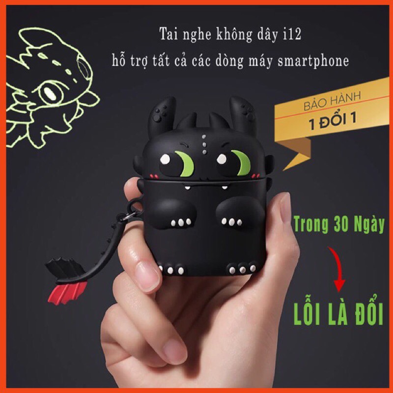 [LOẠI 1 - BÁN RẺ LẤY TƯƠNG TÁC] Tai nghe Bluetooth không dây Airpod i12 cảm ứng nhạy, pin trâu kèm vỏ case bảo vệ | BigBuy360 - bigbuy360.vn