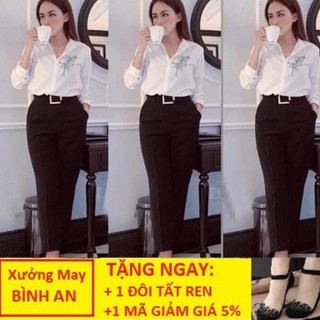 Quần Tây Nữ Lưng Cao 2019🎁Freeship🎁Quần Tây Nữ Xưởng Xuất Khẩu
