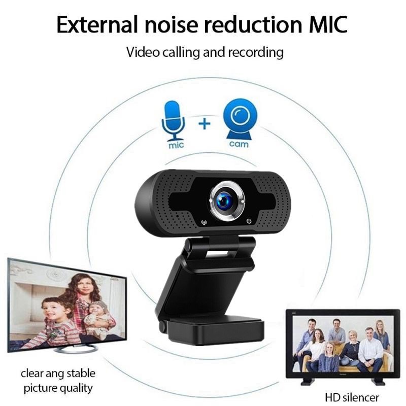 WEBCAM CÓ MÍC 1080P SẮC NÉT - TÍCH HỢP 2  MIC THU RÕ RÀNG CÓ LED  - Thích hợp cho việc livestream ,học tập, giảng