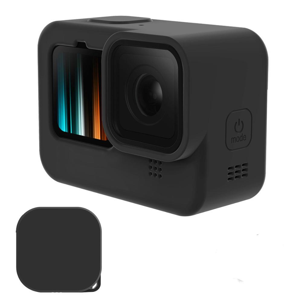 Vỏ Silicone Chất Lượng Cao Bảo Vệ Camera Hành Trình Gopro Hero 9 2 Trong 1