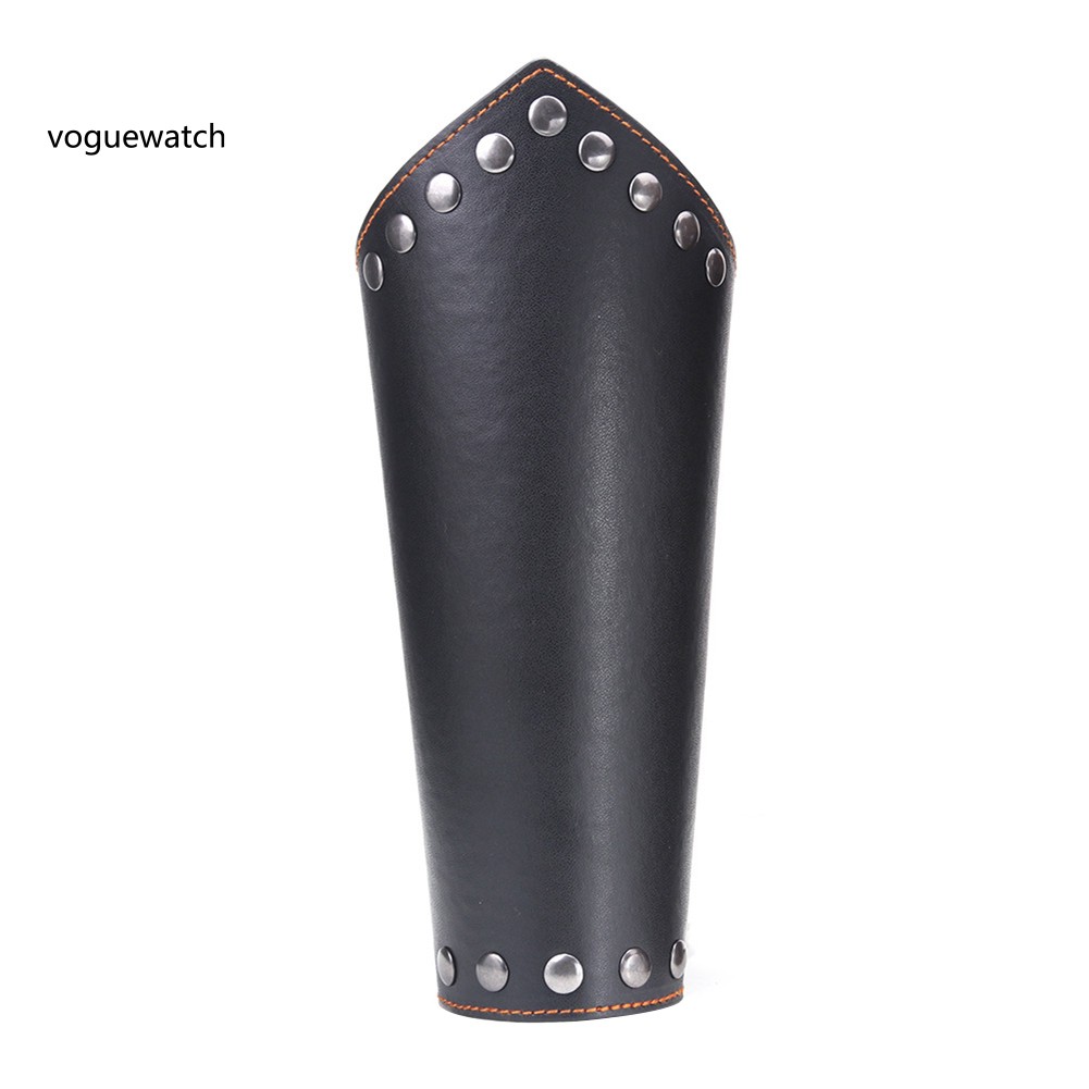 VGWT-Faux Leather Arm Guard Medieval Knight Bracer Halloween Costume Party Props