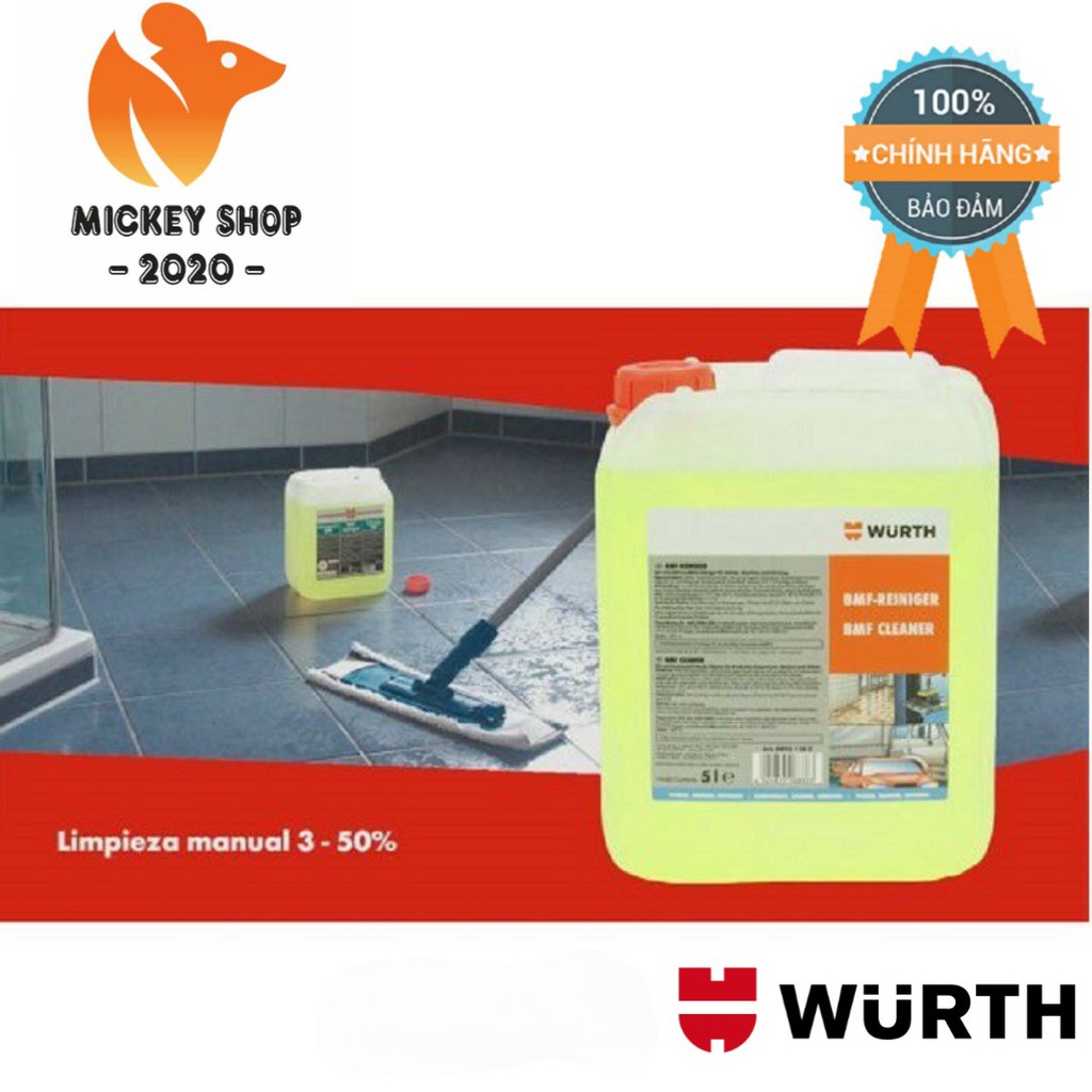 [ GERMANY] Nước Tẩy Rửa Đa Năng Wurth Bmf Workshop Cleaner (5L) 08931182