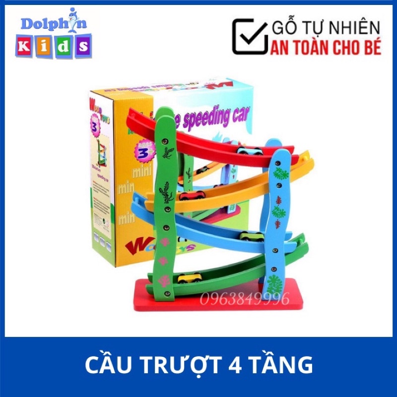 XE CẦU TRƯỢT 4 TẦNG GỖ