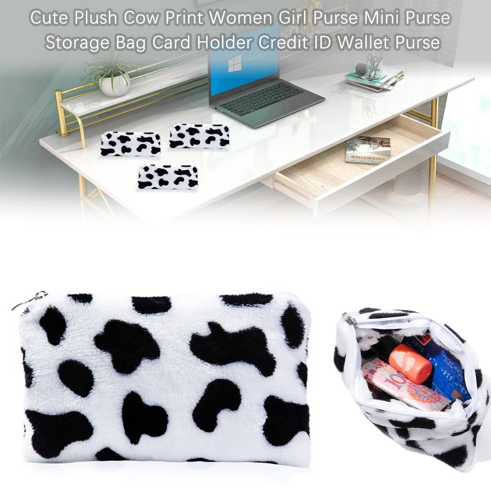 Ví Đựng Tiền Xu Họa Tiết Bò Sữa Dễ Thương
