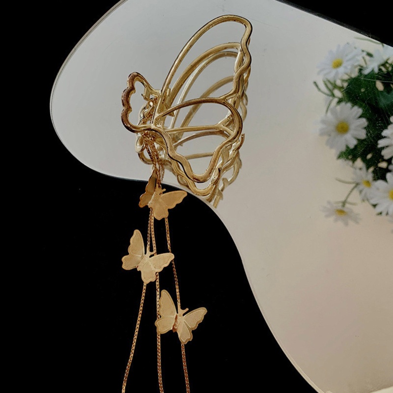 Kẹp Tóc Càng Cua Dài Bằng Hợp Kim Mỏng Dễ Thương Cho Nữ