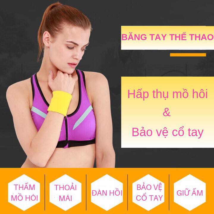 Băng đeo cổ tay cotton thể thao chuyên nghiệp