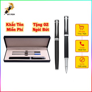 [BÚT KÝ CAO CẤP] Bút bi kim loại D03,bút ký ngòi bi 0,5mm - khắc tên in logo theo yêu cầu,tặng 02 ngòi dự phòng,ST PEN