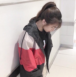 Áo khoác bomber dù phối 3 sọc