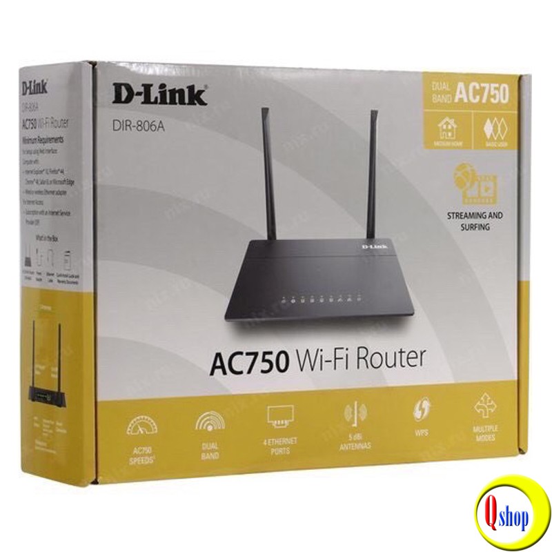 Bộ phát wifi D-Link DIR-806A Chuẩn AC750 băng tần kép
