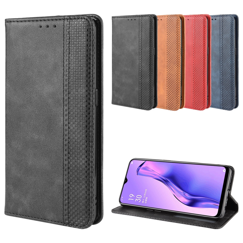 Samsung Galaxy M51 Luxury Retro Flip Book Business PU Leather Case Magnetic Flip Stand Wallet Cover