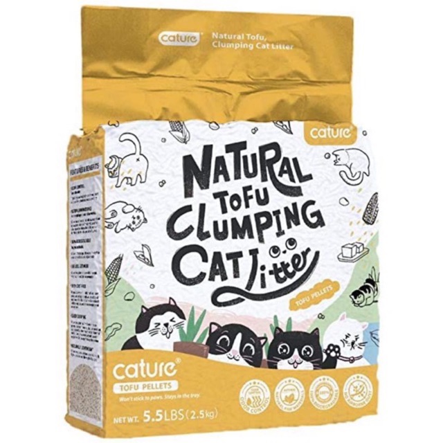 Cát đậu nành cho mèo đi vệ sinh CATURE Tofu Pellet 5.5L