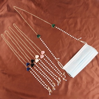 Dây đeo choker giữ mắt kính đính ngọc trai giả