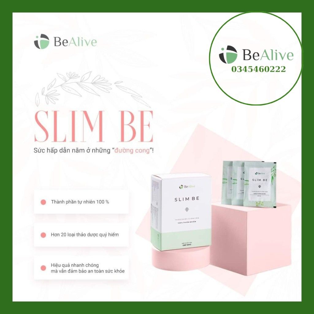 (BEALIVE) Trà giảm cân SLIM BE giảm cân sau sinh, giúp giảm 2 đến 3 kí sau 15 ngày