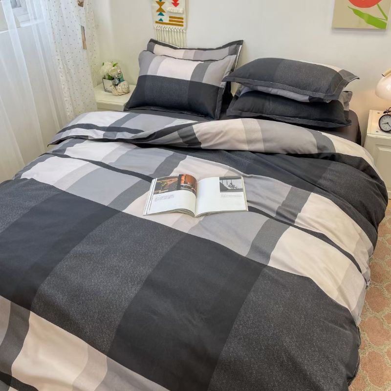 Bộ vỏ chăn ga  gối Cotton Poly - Kẻ caro