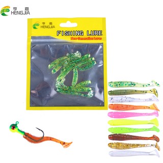 Bộ 10 Mồi Câu Cá silicone 50mm / 0.5g