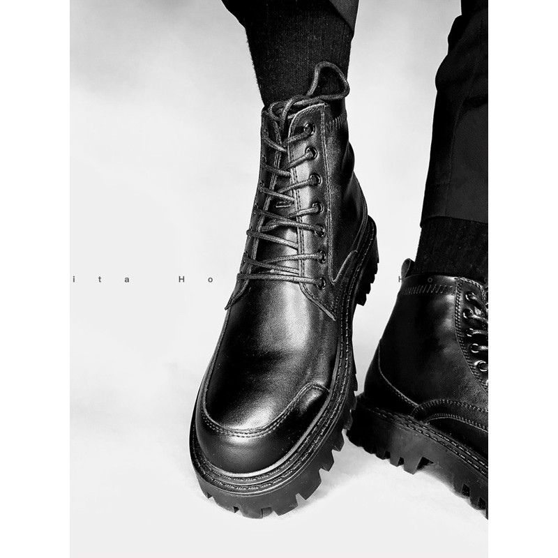 Giày Boot cao cổ, da mềm phong cách Hàn Quốc - HOUDITA C-B03 thumbnail
