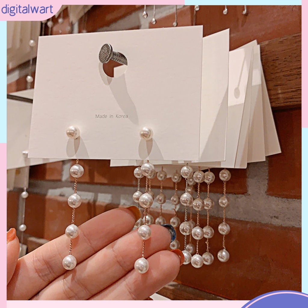 Hoa Tai Dáng Dài Đính Ngọc Trai Nhân Tạo Thời Trang Dành Cho Nữ