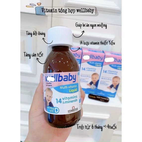 Vitamin tổng hợp wellbaby cho bé 150ml [ Anh] date xa