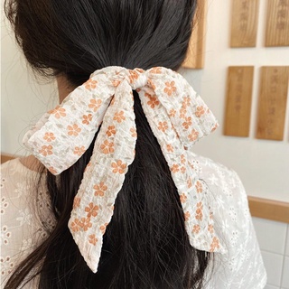 Cột tóc vải nơ hoa Ribbon Scrunchie