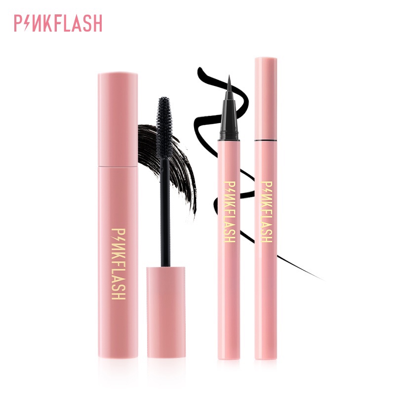 Bộ 2 Sản Phẩm Trang Điểm Mắt Pinkflash Mascara + Bút Kẻ Mắt Chống Thấm Nước Lâu Trôi