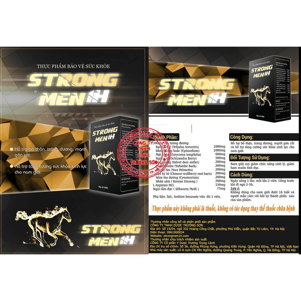 Strongmen 1h tăng cường sinh lý nam giới kéo dài thời gian quan hệ tình dục