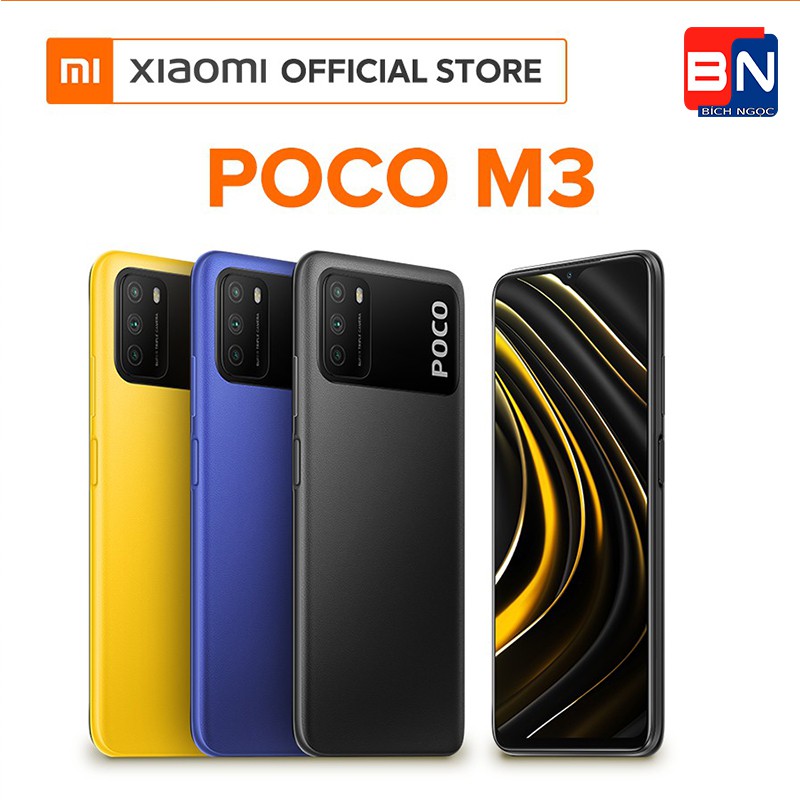 Điện Thoại Xiaomi Poco M3 4GB/ 64GB-Chính Hãng Nguyên Seal 100%-Bảo hành điện tử