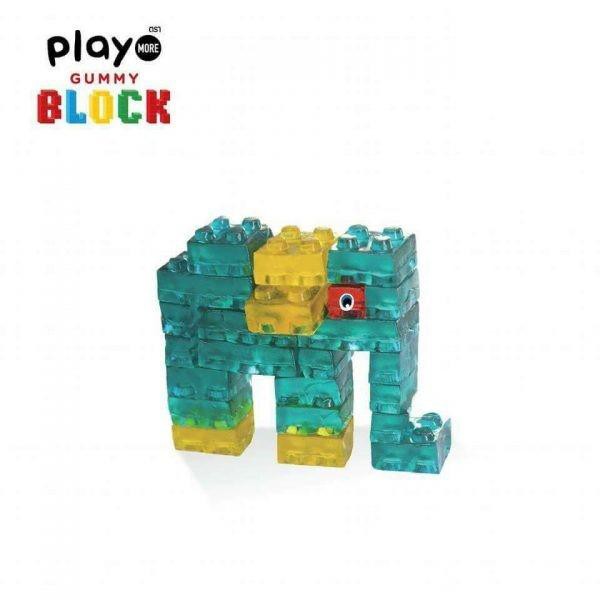 (2 vị) Kẹo dẻo xếp hình Play More Block gói 64gr