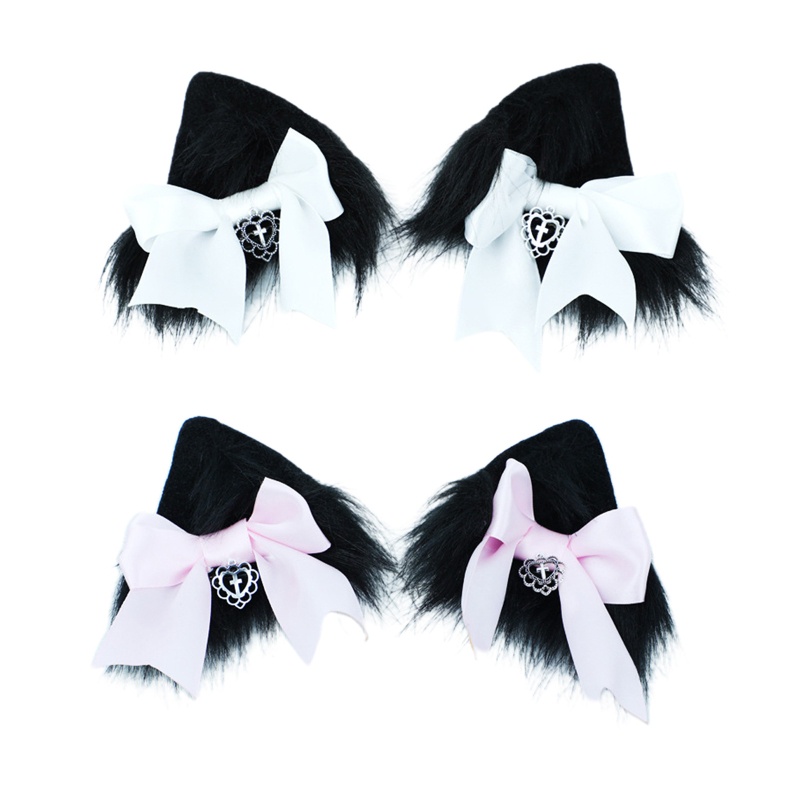 Kẹp Tóc Tai Mèo Đính Đá Thời Trang Cho Nữ