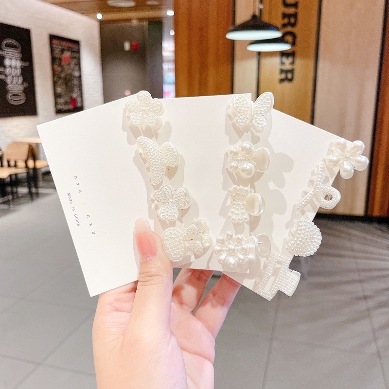 Kẹp tóc gắn ngọc trai nhỏ thời trang Hàn Quốc đơn giản mới