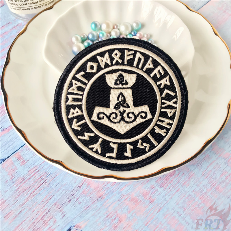 Miếng vá ủi thêu họa tiết phong cách thuyền buồm Viking