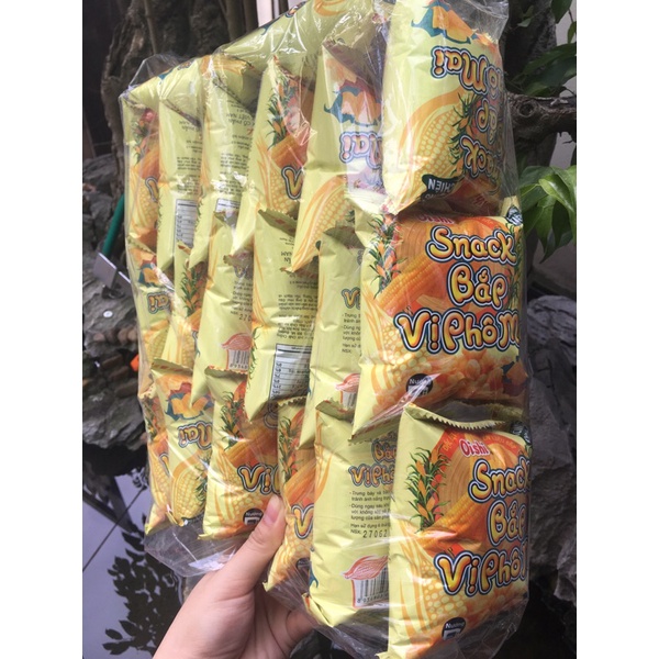 Bim bim Oishi snack bắp vị phomai phô mai (bịch 20 gói 8g)