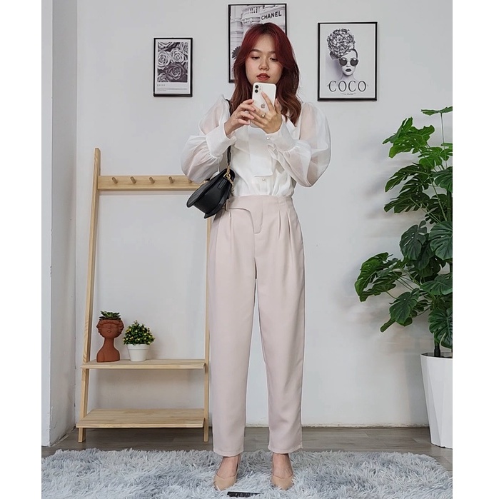 Quần tây baggy công sở nữ lưng chun cạp cao có BIGSIZE dáng quần âu ống đứng mặc đi làm đi học đi chơi QD22