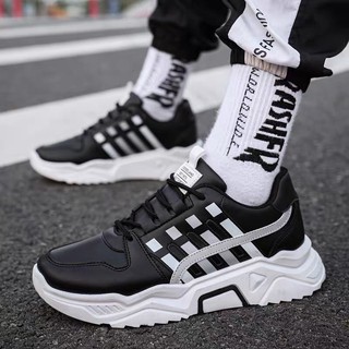 Giày nam kẻ sọc Fashion vạch kẻ phản quang