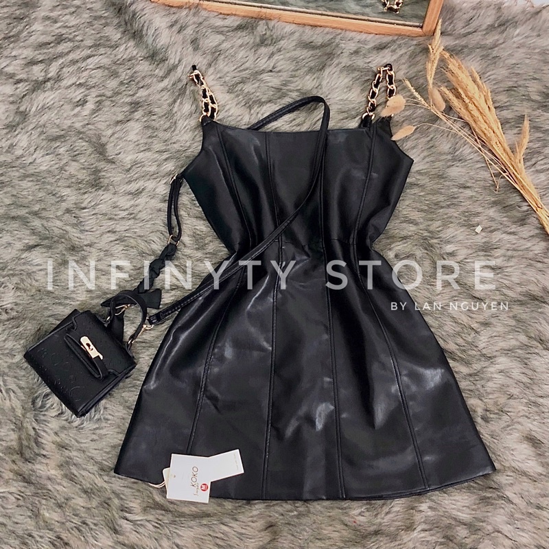 Đầm body hay dây chất da pu