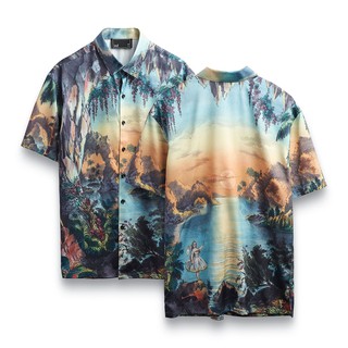 Áo Sơ Mi Nam INF Nature Print, Vải Cotton Lụa Cao Cấp, SM005466, SOMEHOW