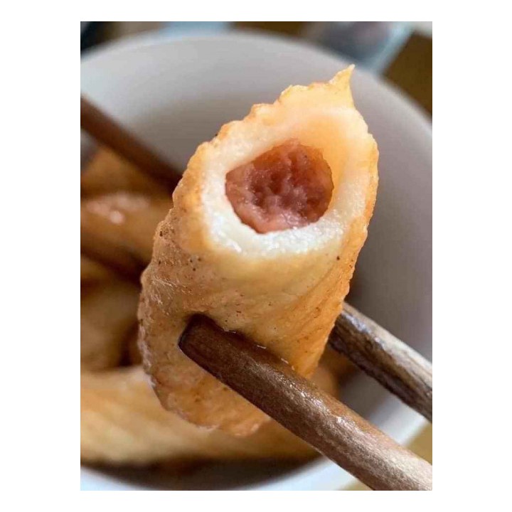 Viên thả lẩu bánh chả mực xoắn ống/ nhím biển xoắn Lacusina dùng nhúng lẩu, xiên que, chiên, hấp, nấu, xào