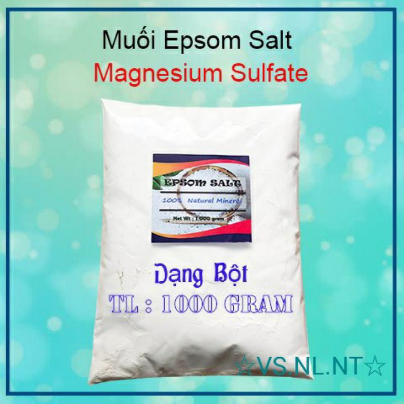 Muối Epsom làm đẹp ,Spa ,Cây Trồng (MgSO4) nhập khẩu 100% Pháp(hạt Tan Hoàn Toàn) gói 1kg | BigBuy360 - bigbuy360.vn