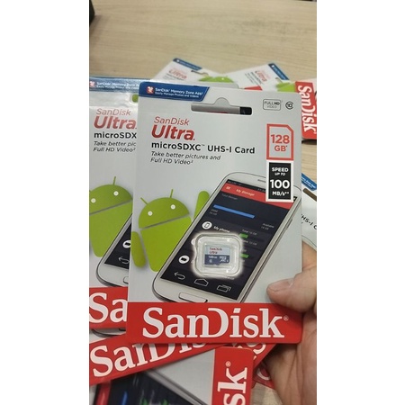 Thẻ Nhớ MicroSDXC SanDisk Ultra 128GB 100MB/s 667x SDSQUNR128GGN6MN - CHO ĐIỆN THOẠI,CAMERA WIFI