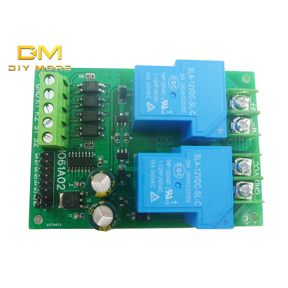 DIYMORE Bảng Mạch Điều Khiển Rơ Le Động Cơ DC12V / DC24V 30A