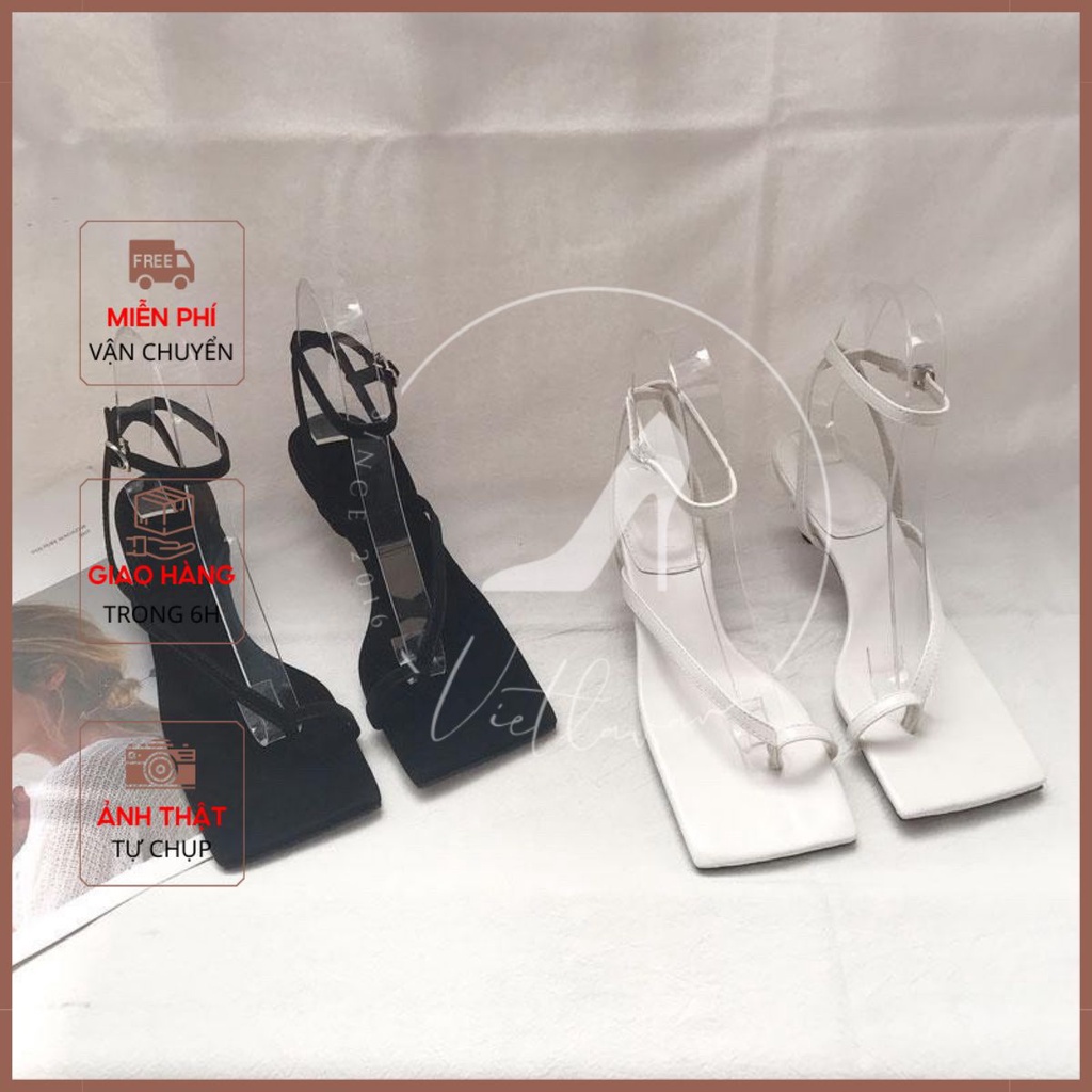 Giày sandal gót nhọn thời trang phong cách LNS16 hàng chuẩn form đẹp