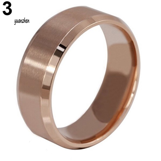 Nhẫn Thép Titan Mạ Vàng 18K Kích Thước 8mm Có Size US 5-14 Cho Nam Nữ