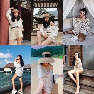 Áo đan lưới dày Châu Bùi mặc QCCC