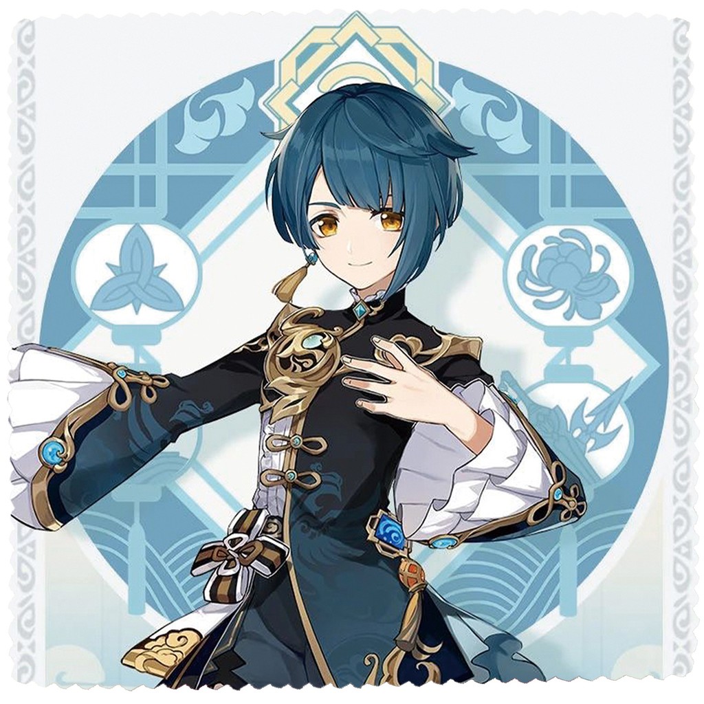 Khăn lau kính IN HÌNH Genshin Impact game chibi dễ thương tiện lợi
