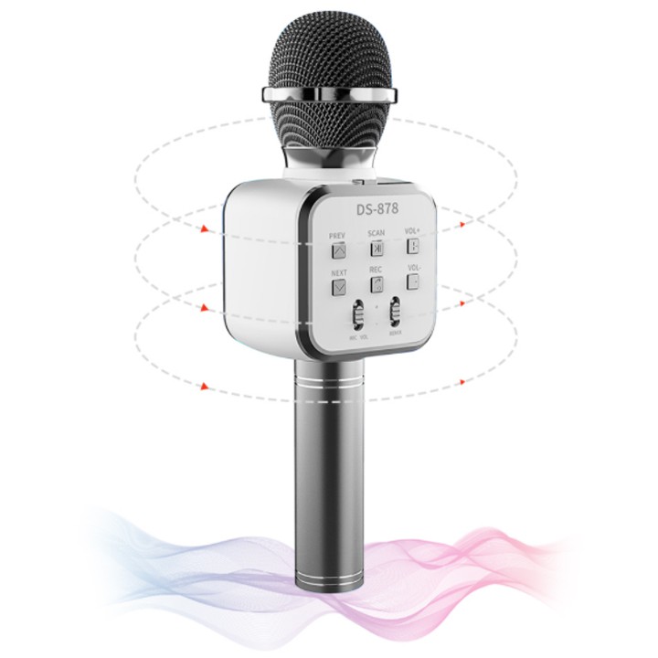 Micro Karaoke Bluetooth 𝐅𝐑𝐄𝐄𝐒𝐇𝐈𝐏 Hỗ trợ thẻ nhớ, usb, ghi âm, chỉnh giọng bass chuẩn - BH 6 tháng
