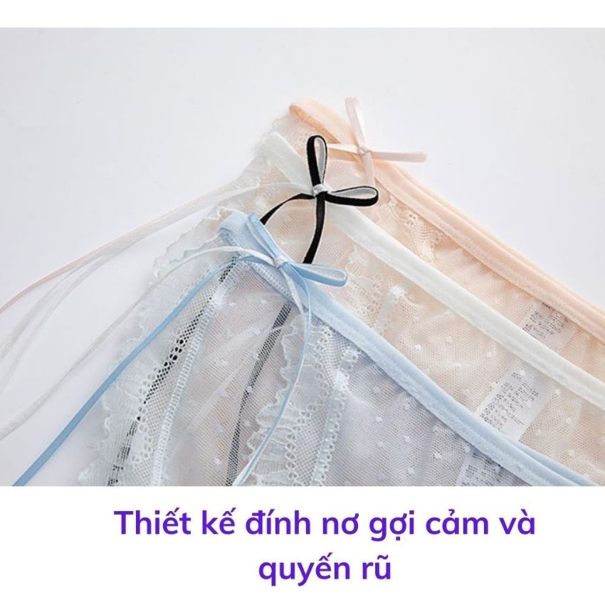 Quần lót nữ ren sexy Cao Cấp, quần lót ren xuyên thấu gợi cảm - L547