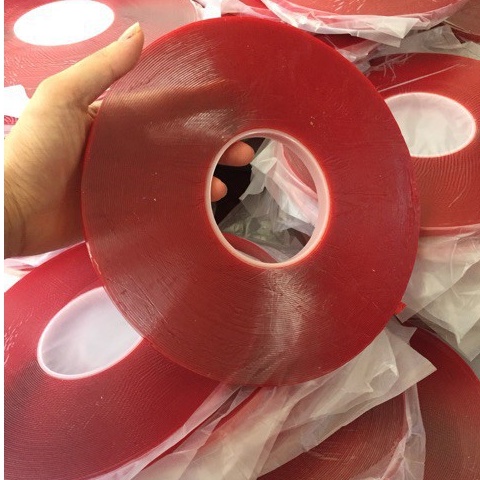 Cuộn băng keo 2 mặt, băng dính 2 mặt 3.M bản 0.8 cm x 30 mét ( cuộn to)  chuyên dán đồ chơi phụ kiện ô tô