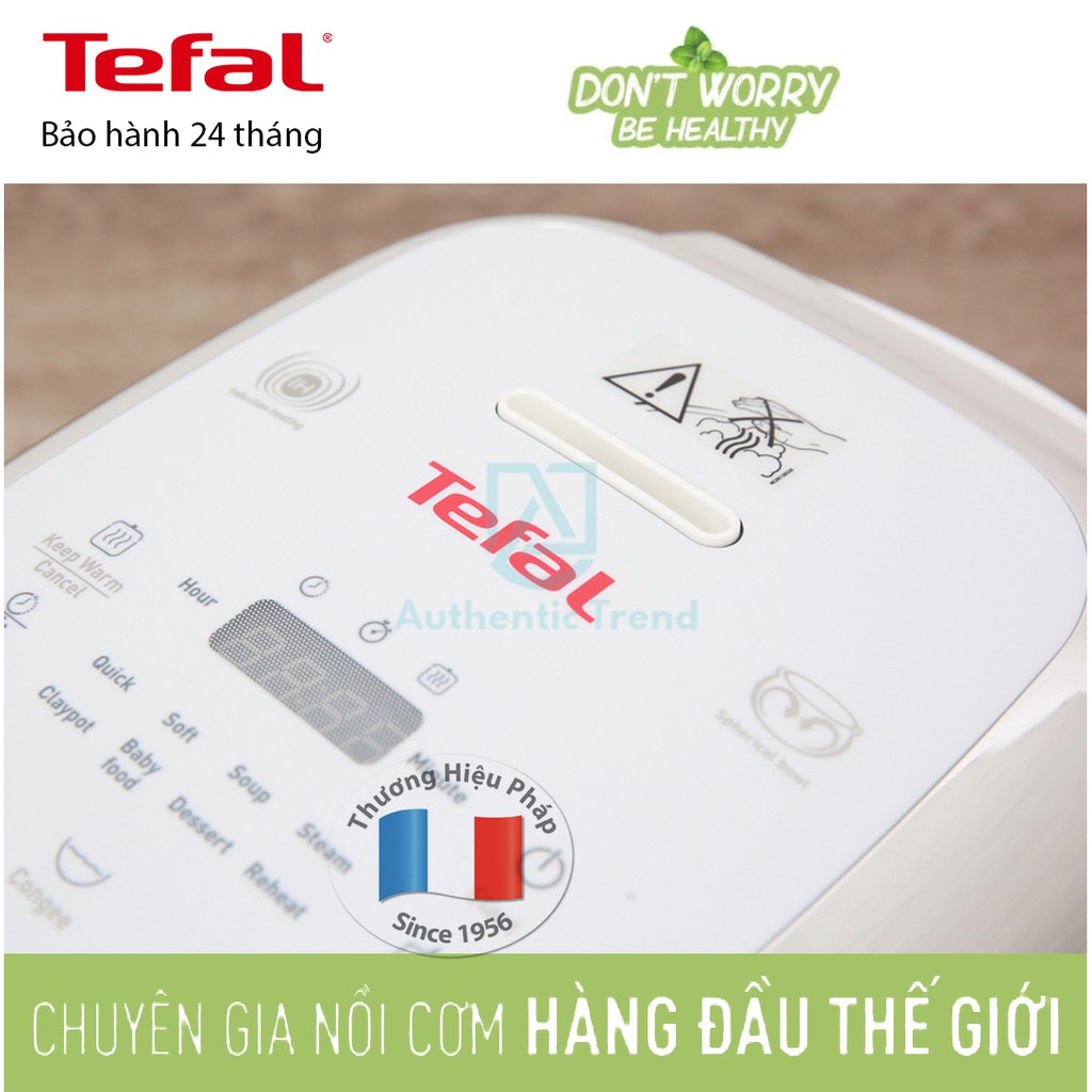 Nồi cơm điện Cao Tần Tefal RK604165 Chính Hãng 0.7 lít - Lòng nồi dày 2mm 6 lớp chống dính độc quyền