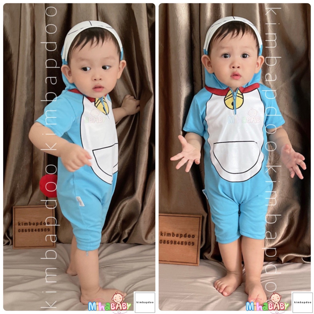 Bộ Bodysuit Cho Bé Hình Doremon