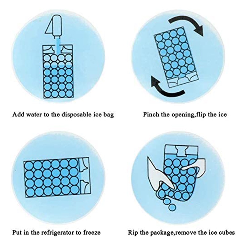 Set 10 Túi Làm Đá 240 Ngăn Tự Đóng Băng CR1