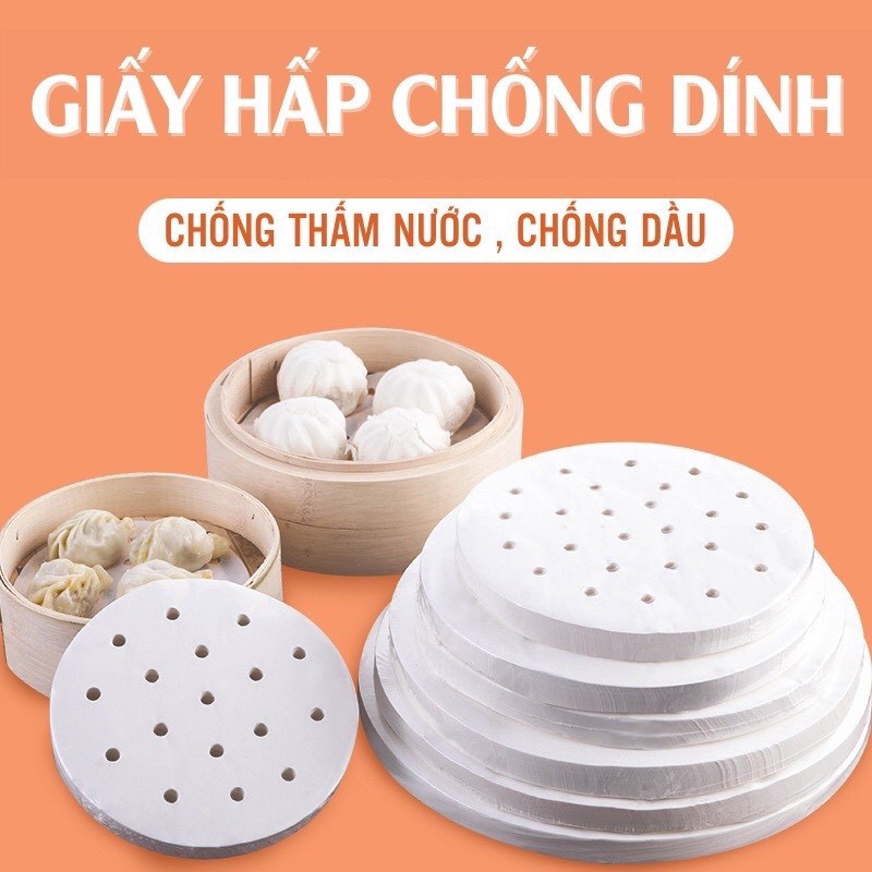 Set 100 Tờ Giấy Nến Đục Lỗ Dùng Cho Nồi Chiên Không Dầu Hấp Bánh 88288 SIÊU THỊ 88